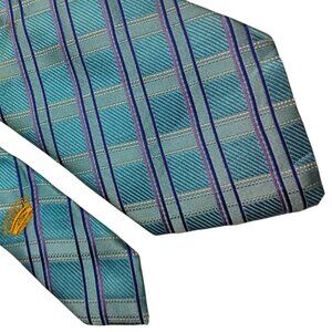 Countess Mara Vibrant Striped Mens Neck Tie NWOT